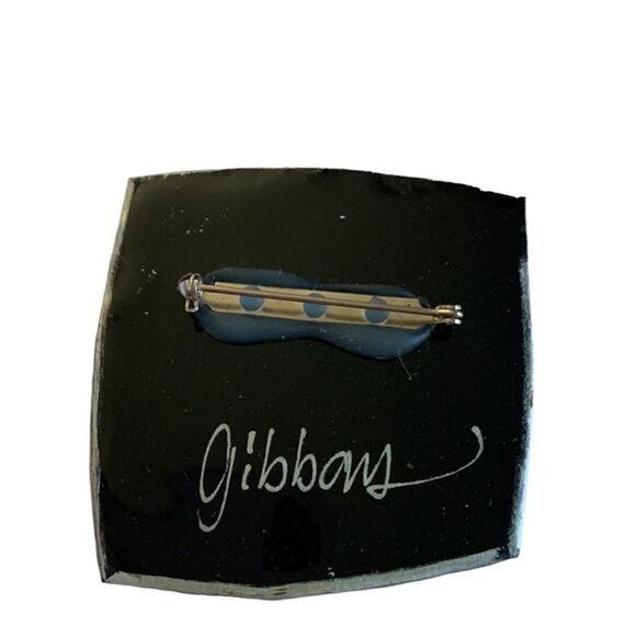 HANDCRAFTED Pin Lacquered Paper Mache Holly Berry Holiday Brooch Signed - Picture 2 of 4